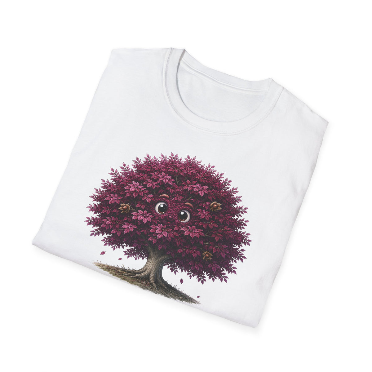 T-Shirt — Cute Purple Tree Illustration with French Quote