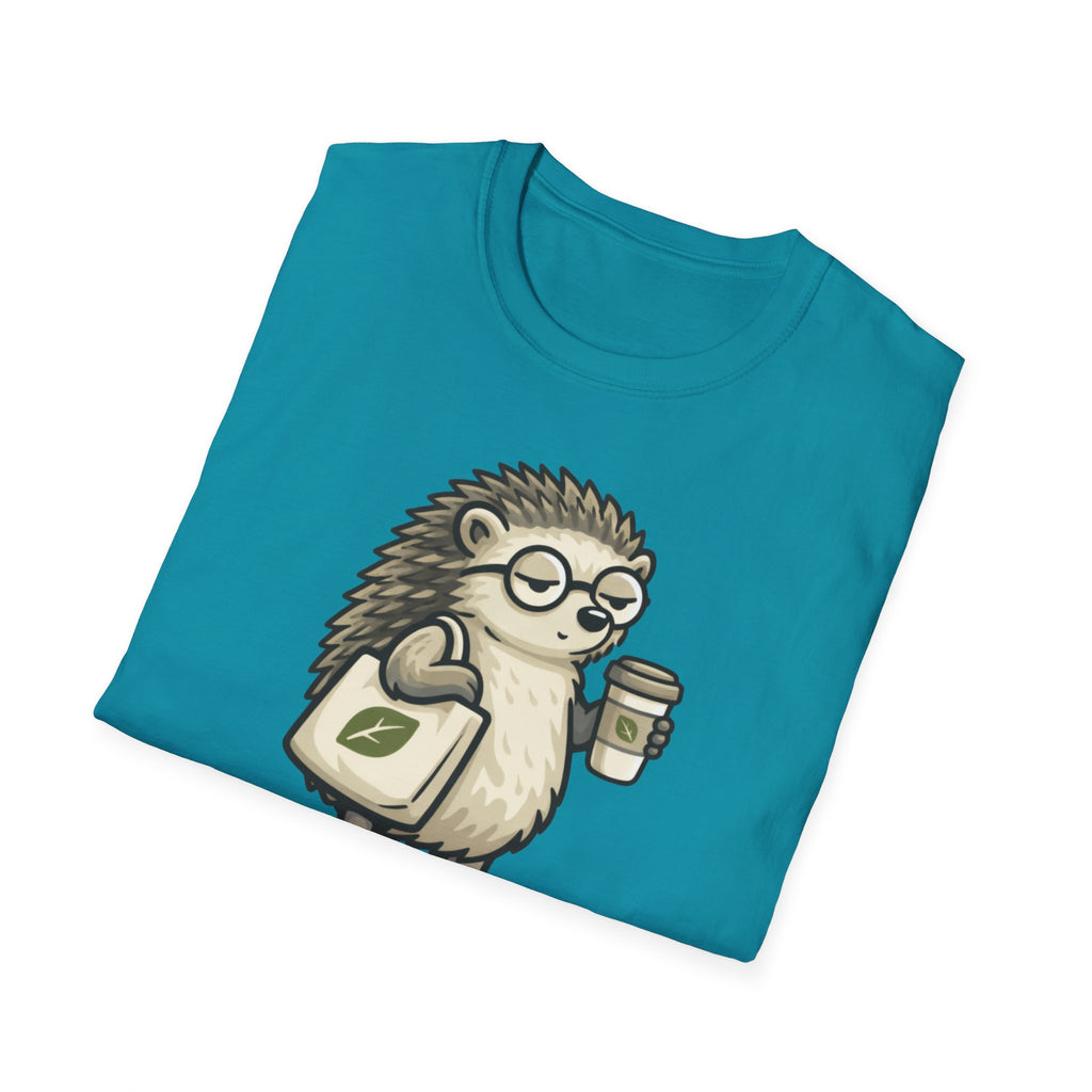 Eco Hedgehog T‑Shirt — "Écolo mais fatigué" Cute Eco-Friendly Graphic Tee