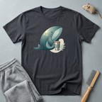 T-shirt graphique Baleine et tasse de café