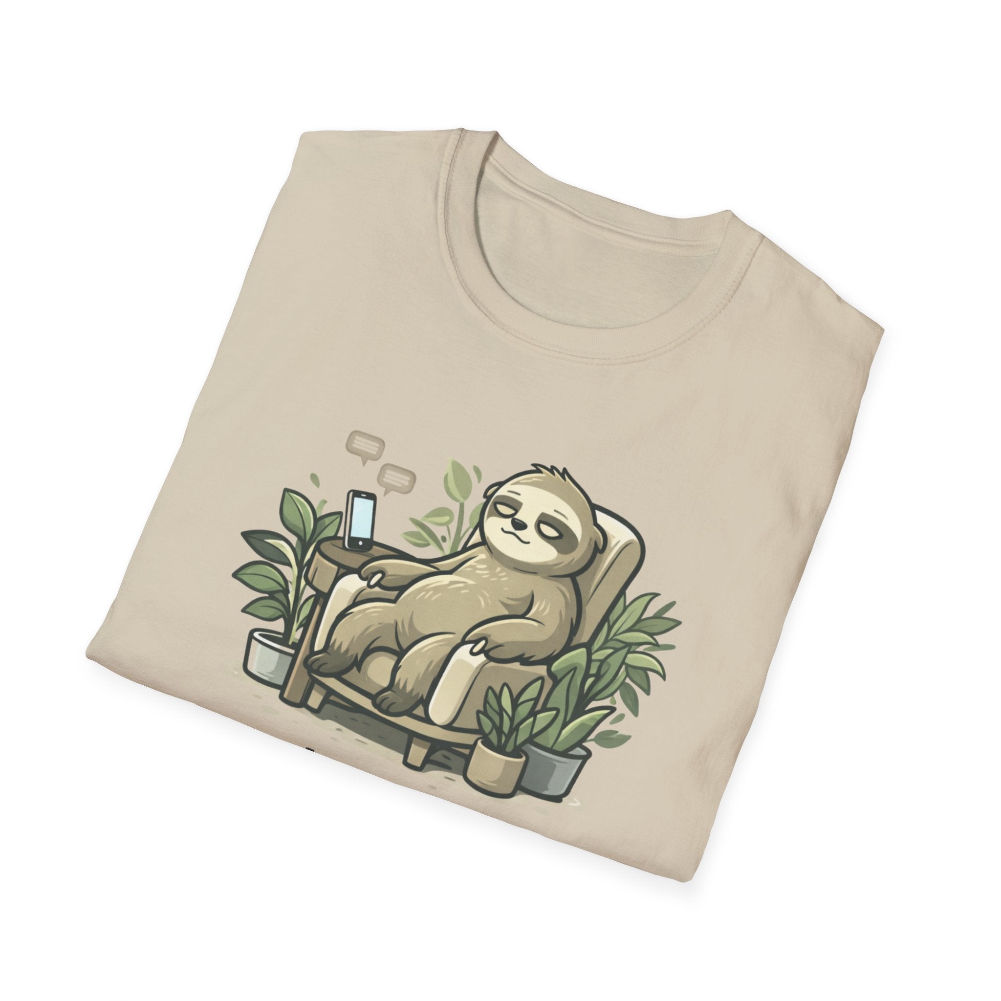 Sloth Eco T-Shirt — "Je sauve la planète demain" Cute Sustainable Vibe Tee