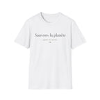 T‑Shirt — "Sauvons la planète" Minimal French Eco Message Tee