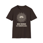 T-shirt Hérisson et énergie renouvelable — « Mon énergie est renouvelable » — T-shirt graphique écoresponsable