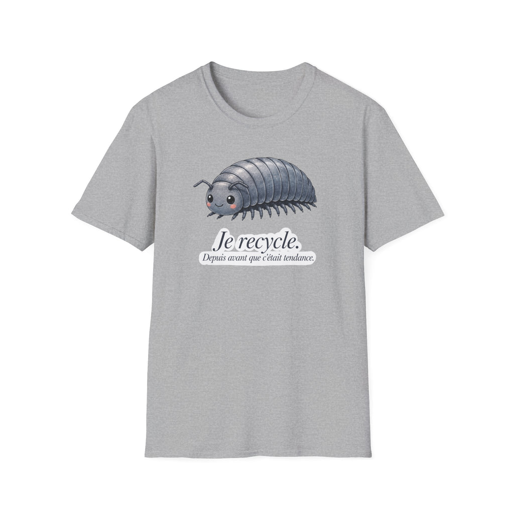 T-shirt Isopode « Je recycle. » — Adorable illustration sur le thème écologique