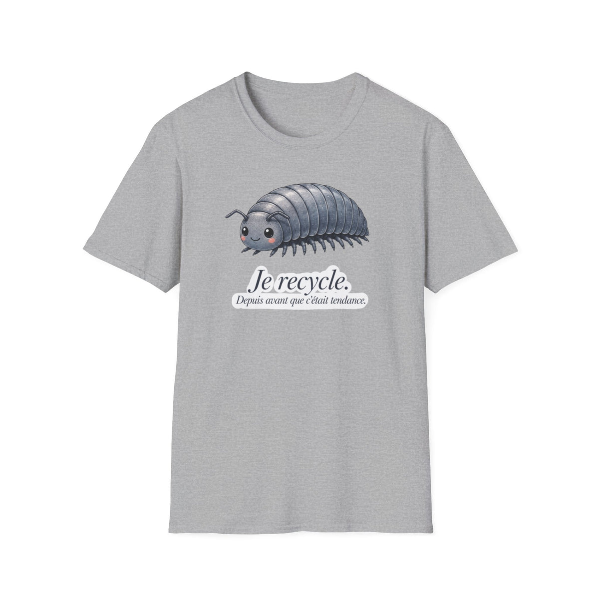 T-shirt Isopode « Je recycle. » — Adorable illustration sur le thème écologique
