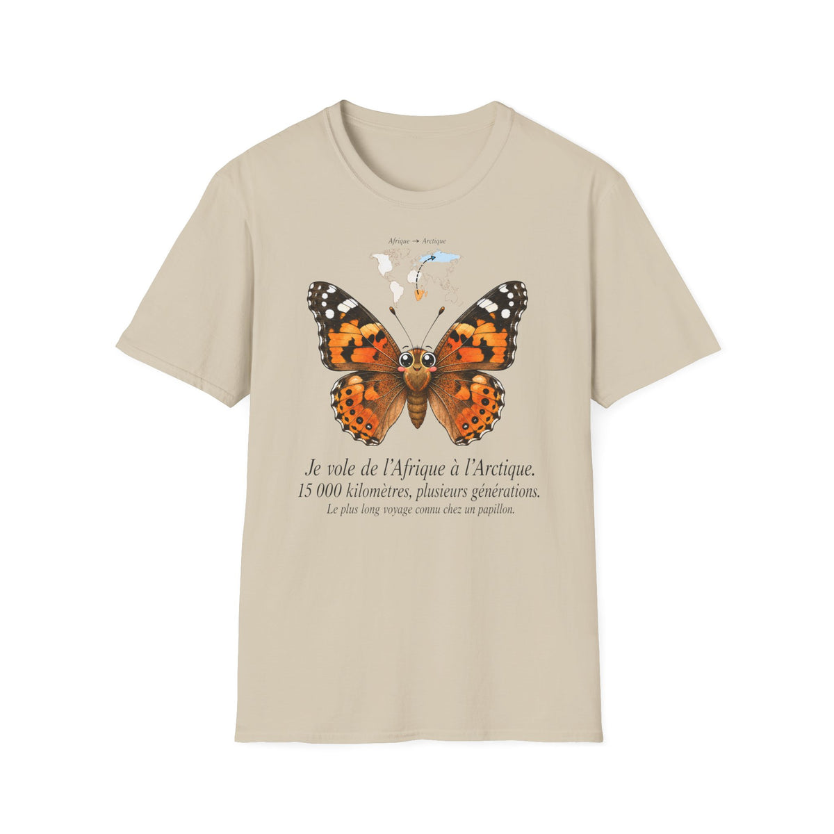 T-shirt illustré avec papillon