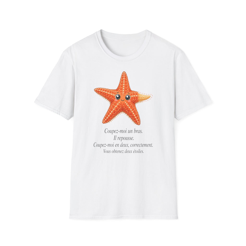 T-shirt graphique avec étoile de mer — Jolie étoile de mer orange
