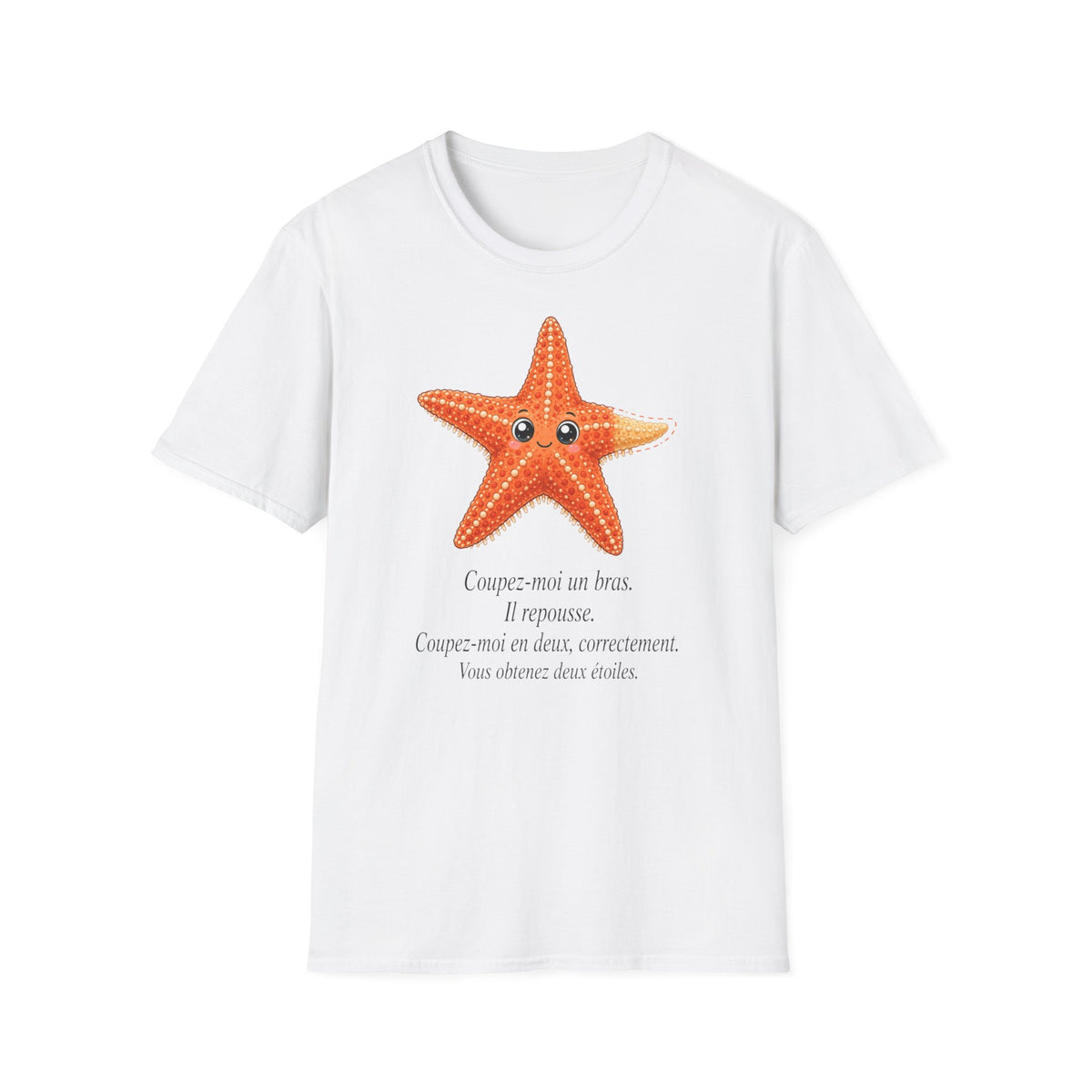T-shirt graphique avec étoile de mer — Jolie étoile de mer orange