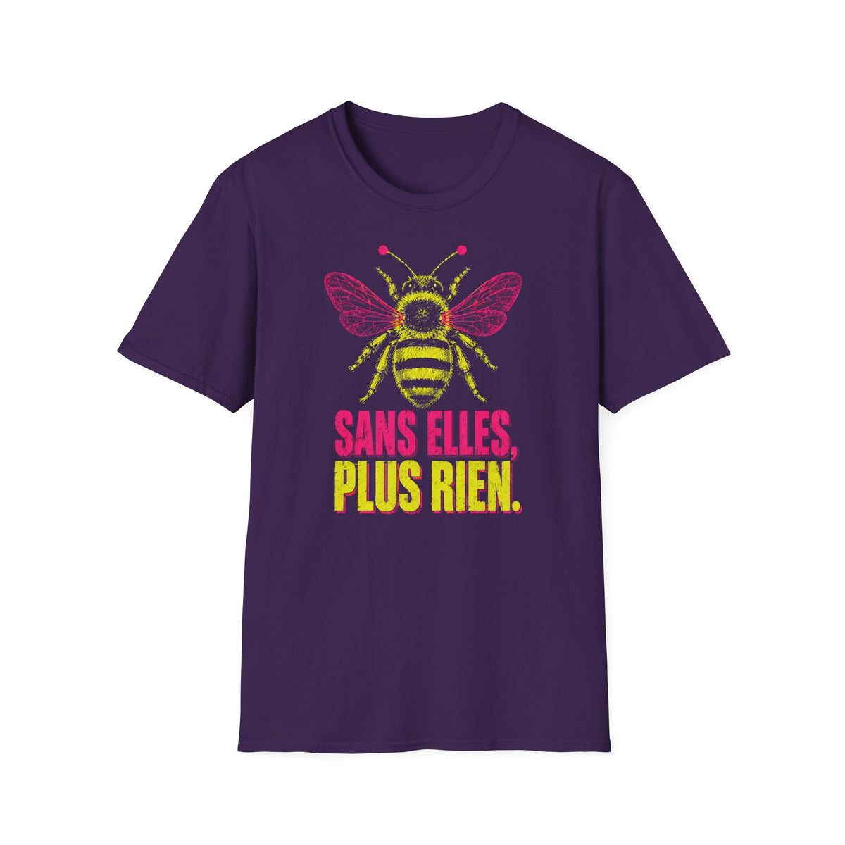 T-shirt graphique Abeille — « Sans elles, plus rien. » — T-shirt féministe en hommage aux pollinisatrices