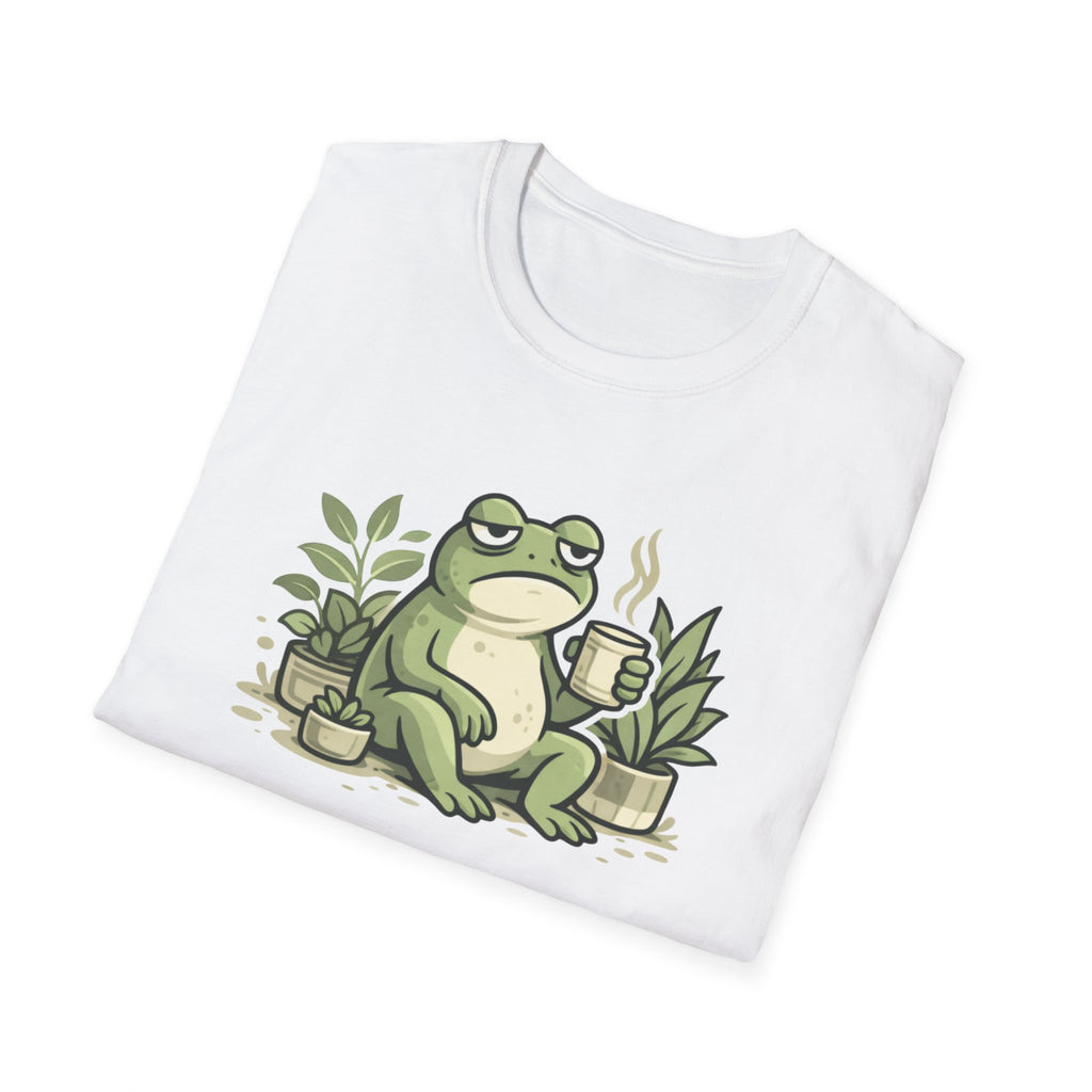Frog Composting T-Shirt – "J'essaie de composter mes problèmes" French Eco Humor Tee