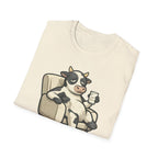 Cow Lounge T-Shirt — Cute Relaxing Cow Illustration with “De rien” Text