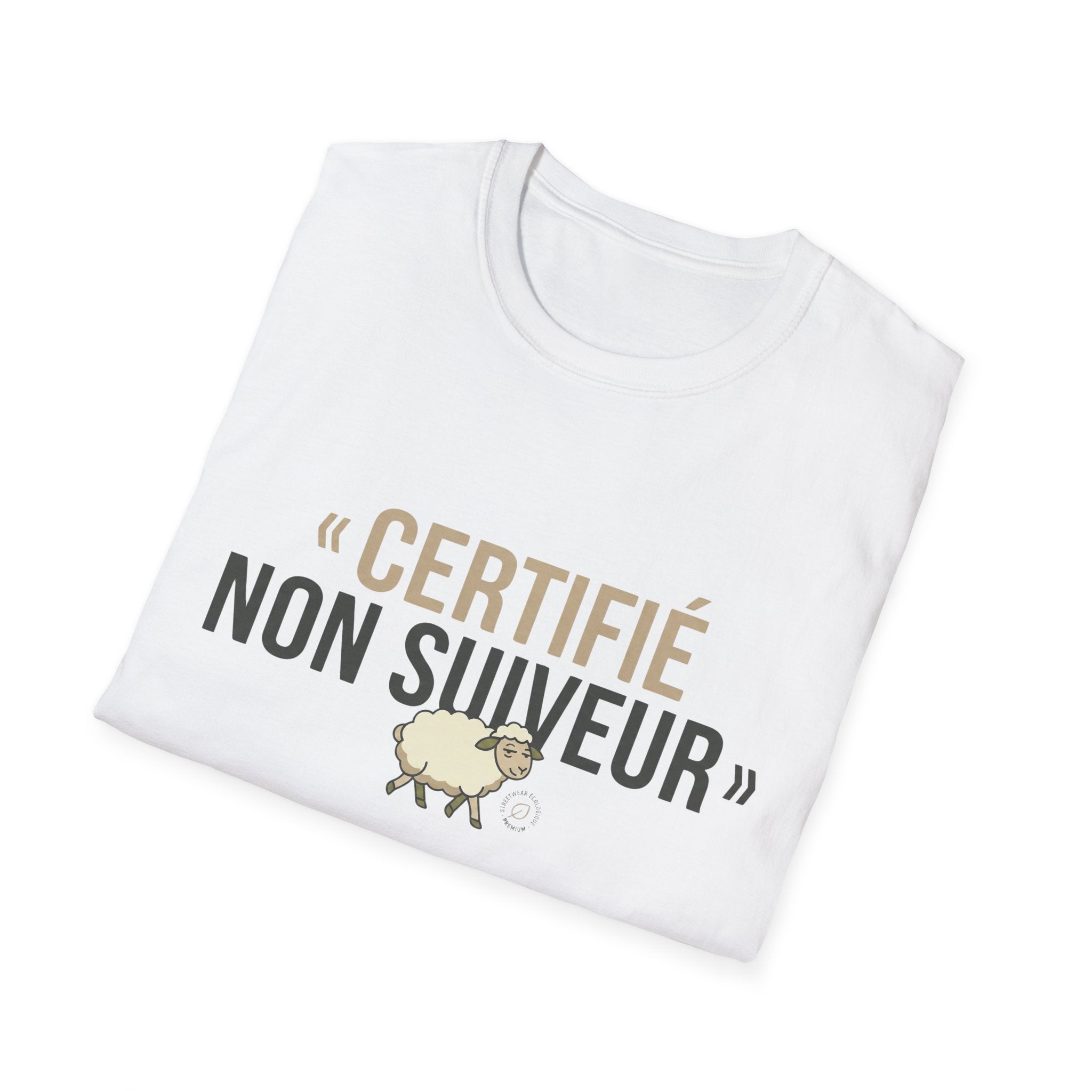 T-Shirt — "Certifié Non Suiveur" Goat Graphic