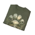 Wild Paw Landscape T-Shirt — Mountain Forest Paw Print Nature Tee