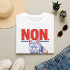 T-shirt — « NON » — Illustration graphique de renard (« Je ne suis pas un problème »)