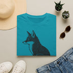 T-shirt illustré avec renard — « Libre et malin » — T-shirt graphique