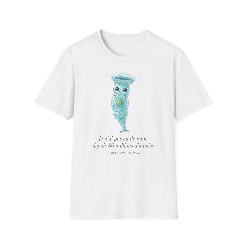 T-shirt adorable avec microorganisme cilié — T-shirt kawaii représentant un protiste unicellulaire