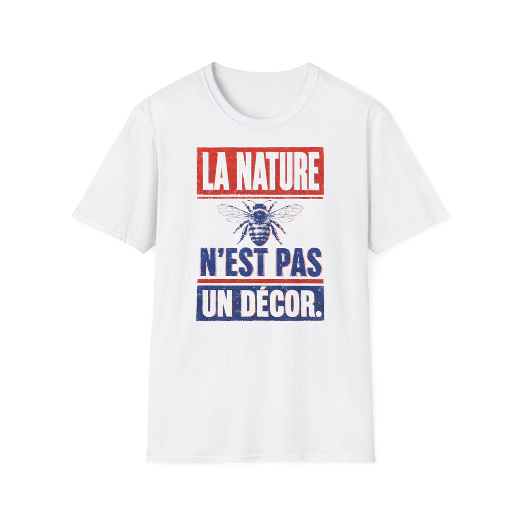 T-shirt — « La nature n’est pas un décor » — T-shirt graphique pour la protection des abeilles