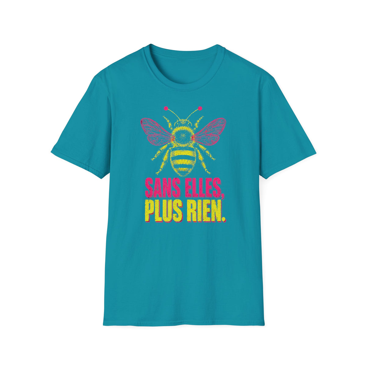 T-shirt graphique Abeille — « Sans elles, plus rien. » — T-shirt féministe en hommage aux pollinisatrices