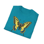 T-shirt graphique papillon — Machaon jaune vintage