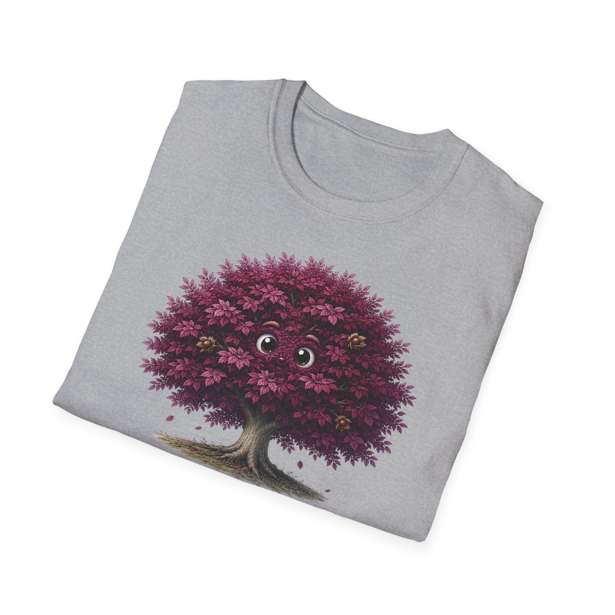 T-Shirt — Cute Purple Tree Illustration with French Quote