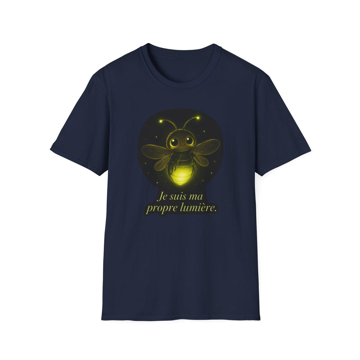 T-shirt Luciole lumineuse — Adorable insecte rayonnant avec inscription « Je suis ma propre lumière »