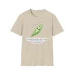 T-shirt kawaii avec cosse de pois — Adorable t-shirt illustré sur le thème botanique