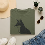 T-shirt illustré avec renard — « Libre et malin » — T-shirt graphique