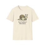 Eco Snail T-Shirt — "Fast fashion? Non merci" Sustainable Fashion Tee