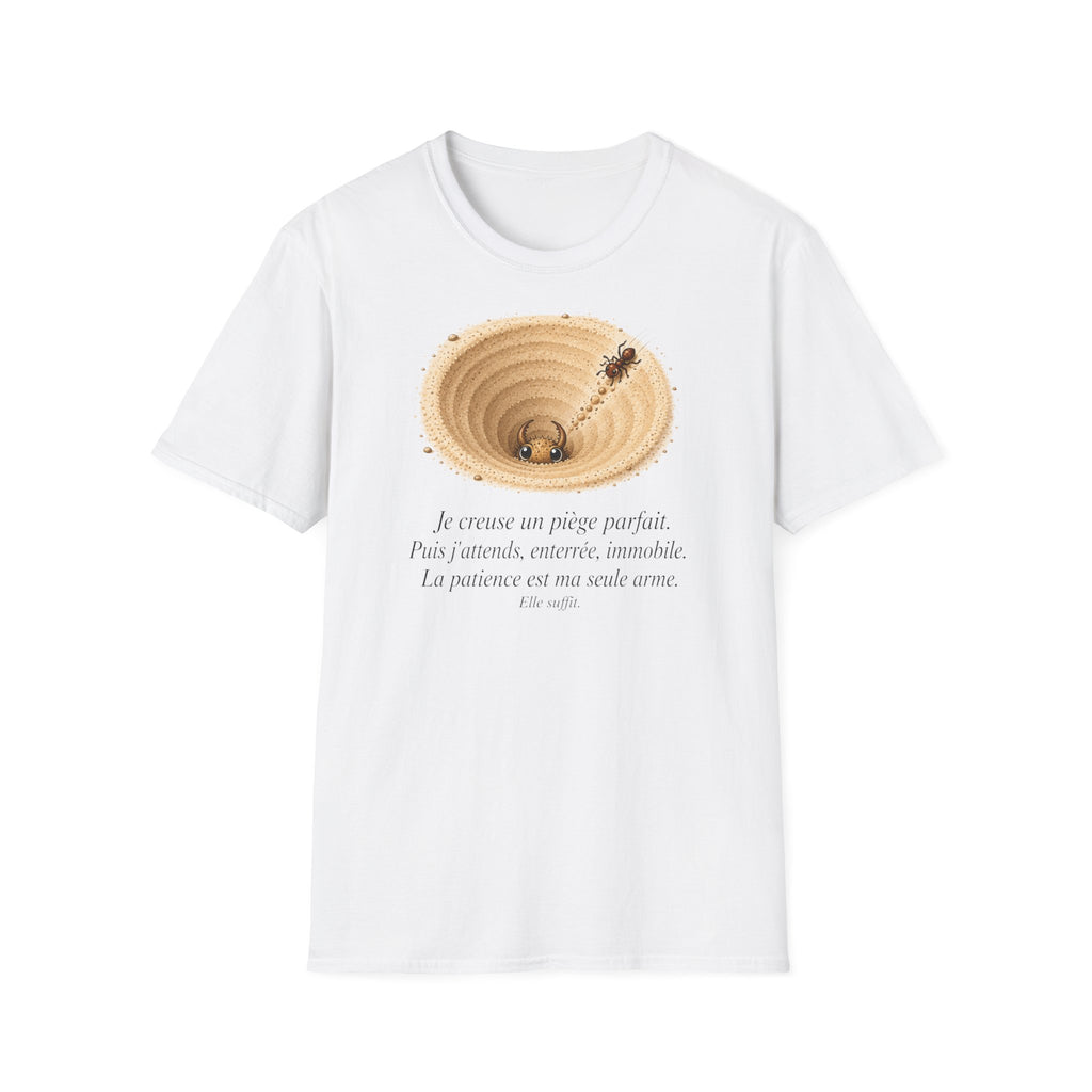 T-shirt — Illustration d’un piège à sable avec « Je creuse un piège parfait »