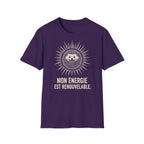 T-shirt Hérisson et énergie renouvelable — « Mon énergie est renouvelable » — T-shirt graphique écoresponsable
