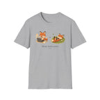 T-shirt graphique avec renards — « Mode forêt activé / … »
