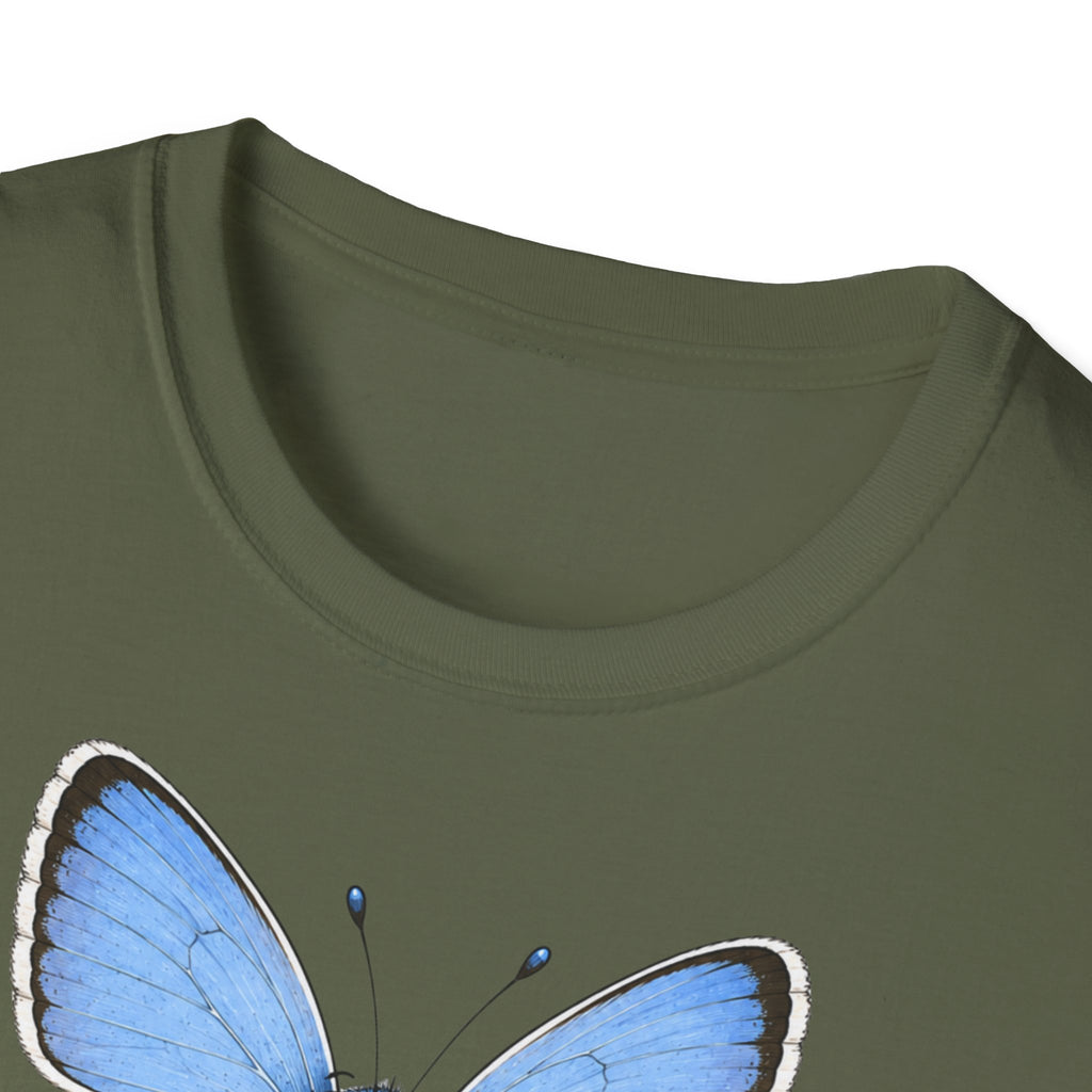 T-shirt papillon bleu
