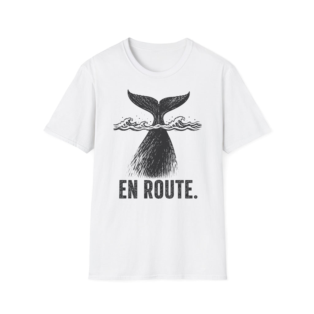 Whale Tail 'En Route' T-Shirt — Nautical Travel Graphic Tee