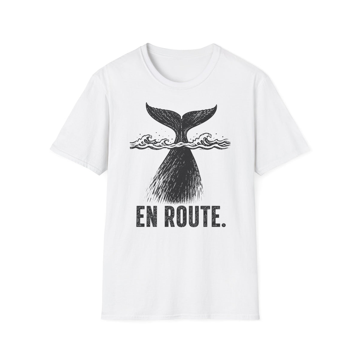 Whale Tail 'En Route' T-Shirt — Nautical Travel Graphic Tee