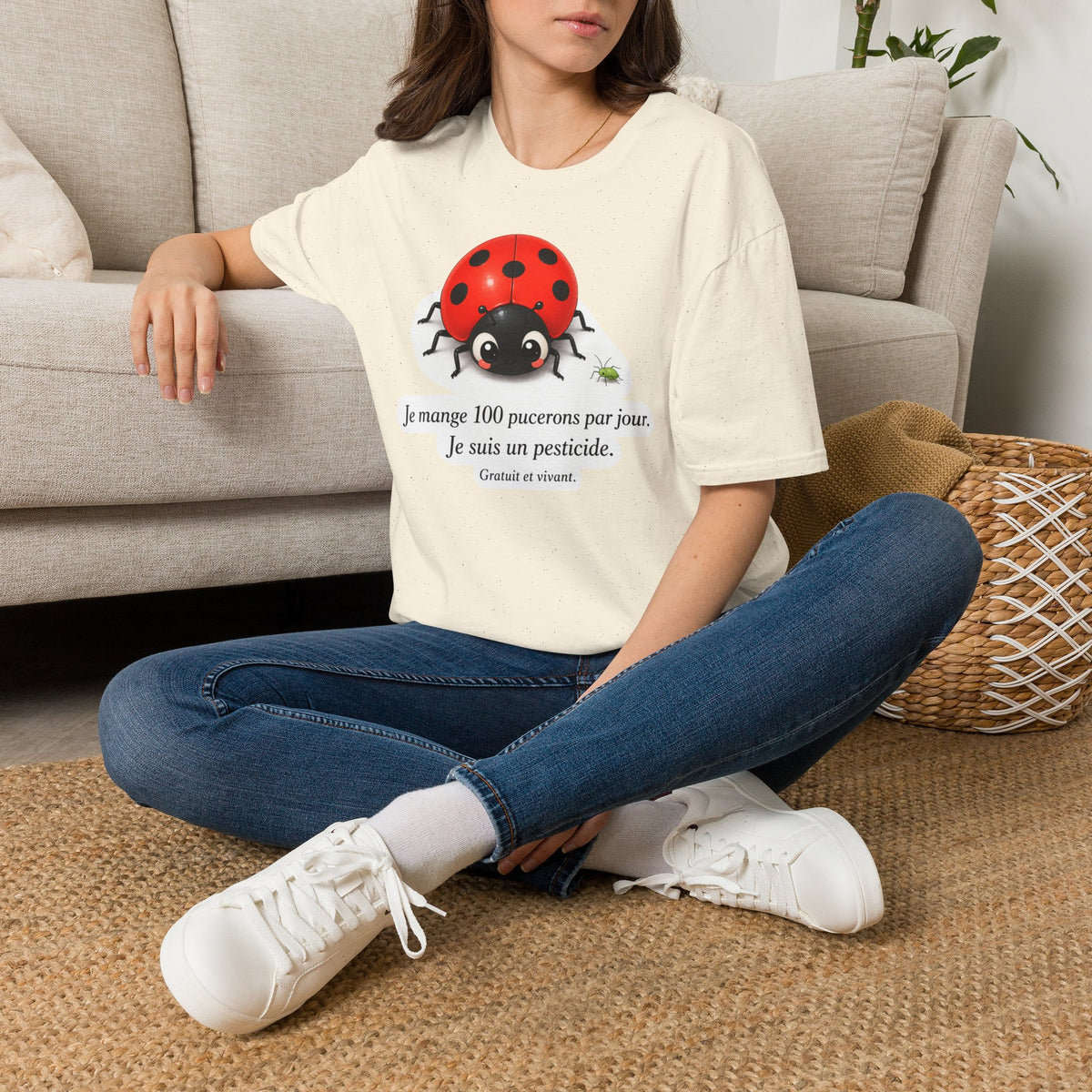 T-shirt Coccinelle — « Je mange 100 pucerons par jour »