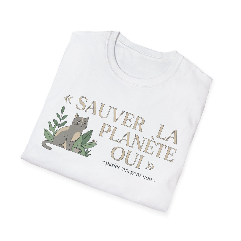 T-Shirt — "Sauver la Planète Oui" Eco Plant Graphic Tee