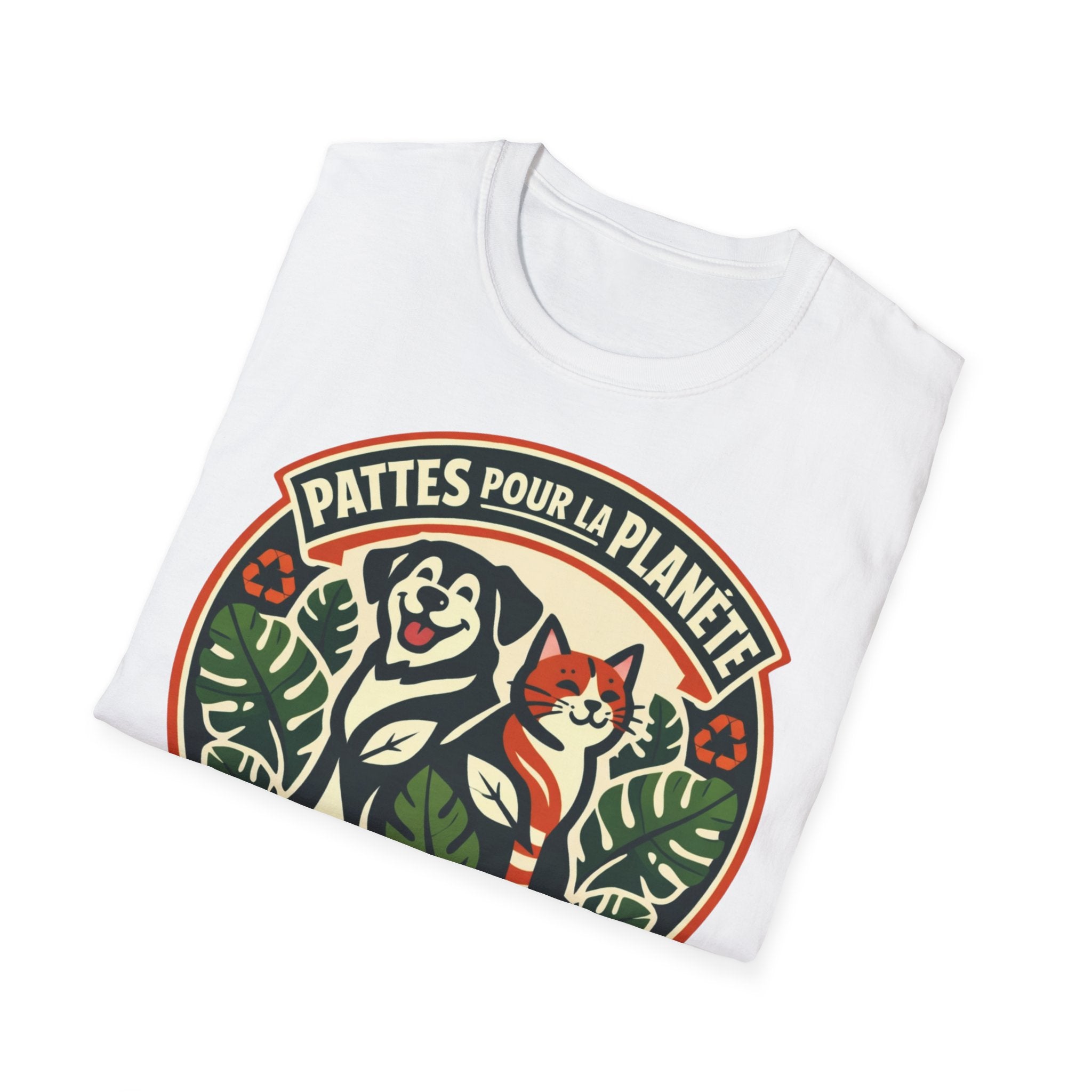 T-Shirt — "Pattes Pour La Planète" Eco Pet Rescue Tee (Adopte • Réutilise • Aime)