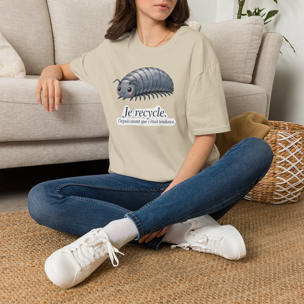 T-shirt Isopode « Je recycle. » — Adorable illustration sur le thème écologique