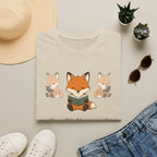 T-shirt Renards lecteurs — Adorables renards dessinés « Reconnecteur certifié »