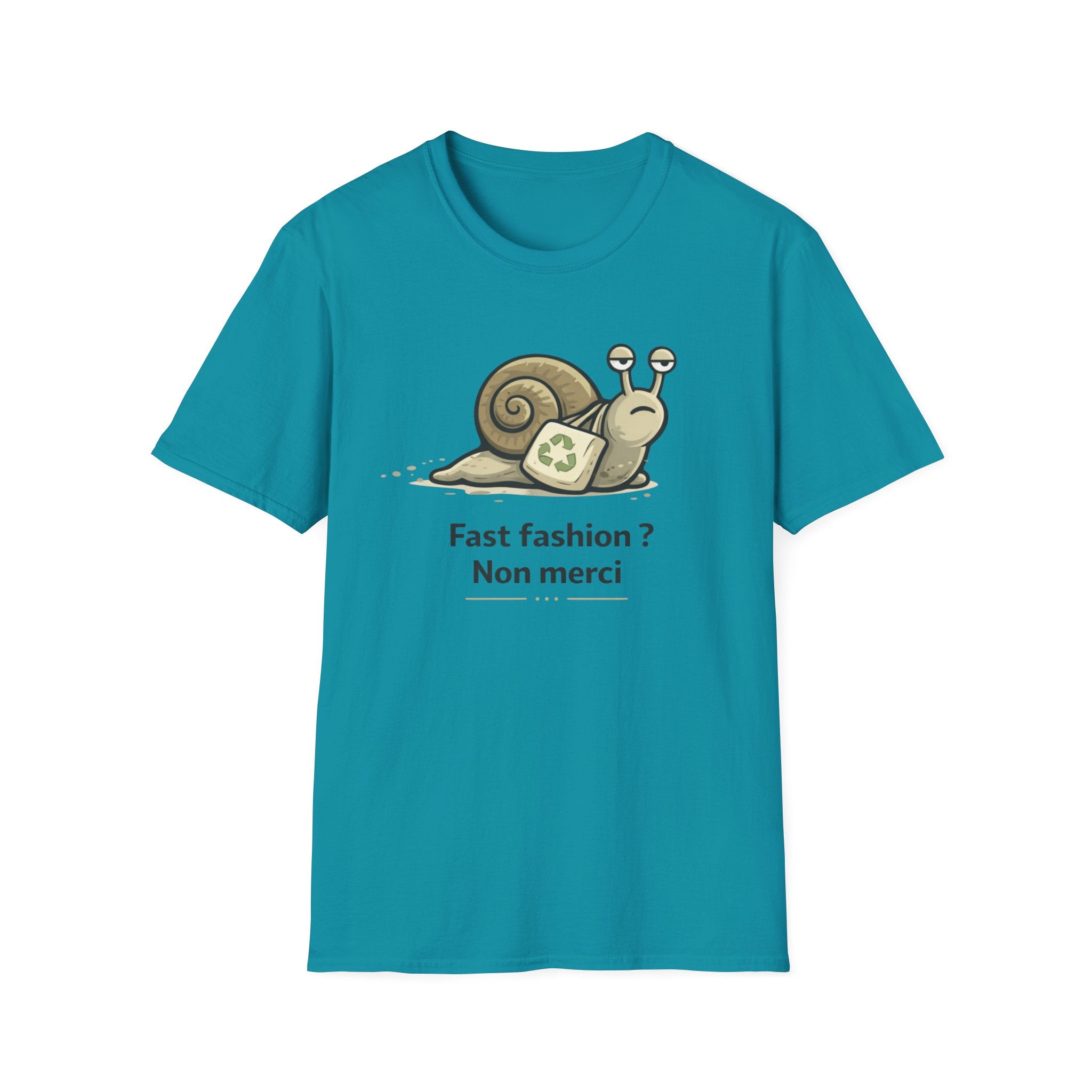 Eco Snail T-Shirt — "Fast fashion? Non merci" Sustainable Fashion Tee
