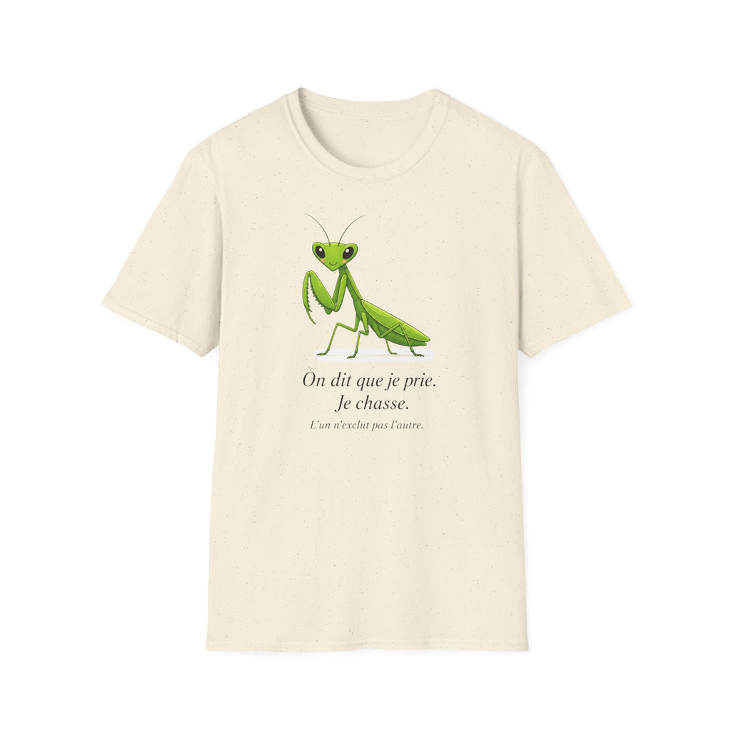 T-shirt Mante religieuse — Illustration d'une jolie mante religieuse verte