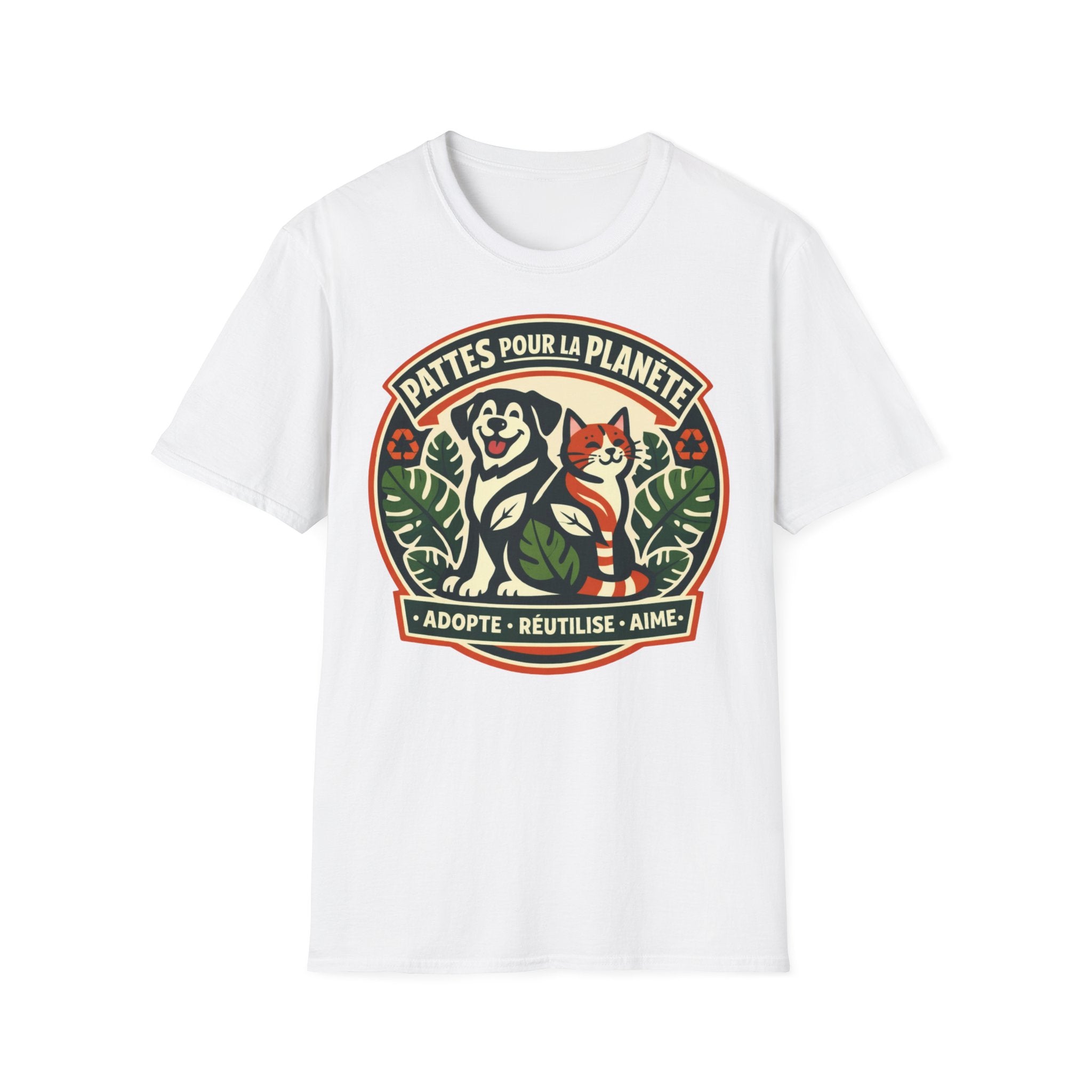 T-Shirt — "Pattes Pour La Planète" Eco Pet Rescue Tee (Adopte • Réutilise • Aime)