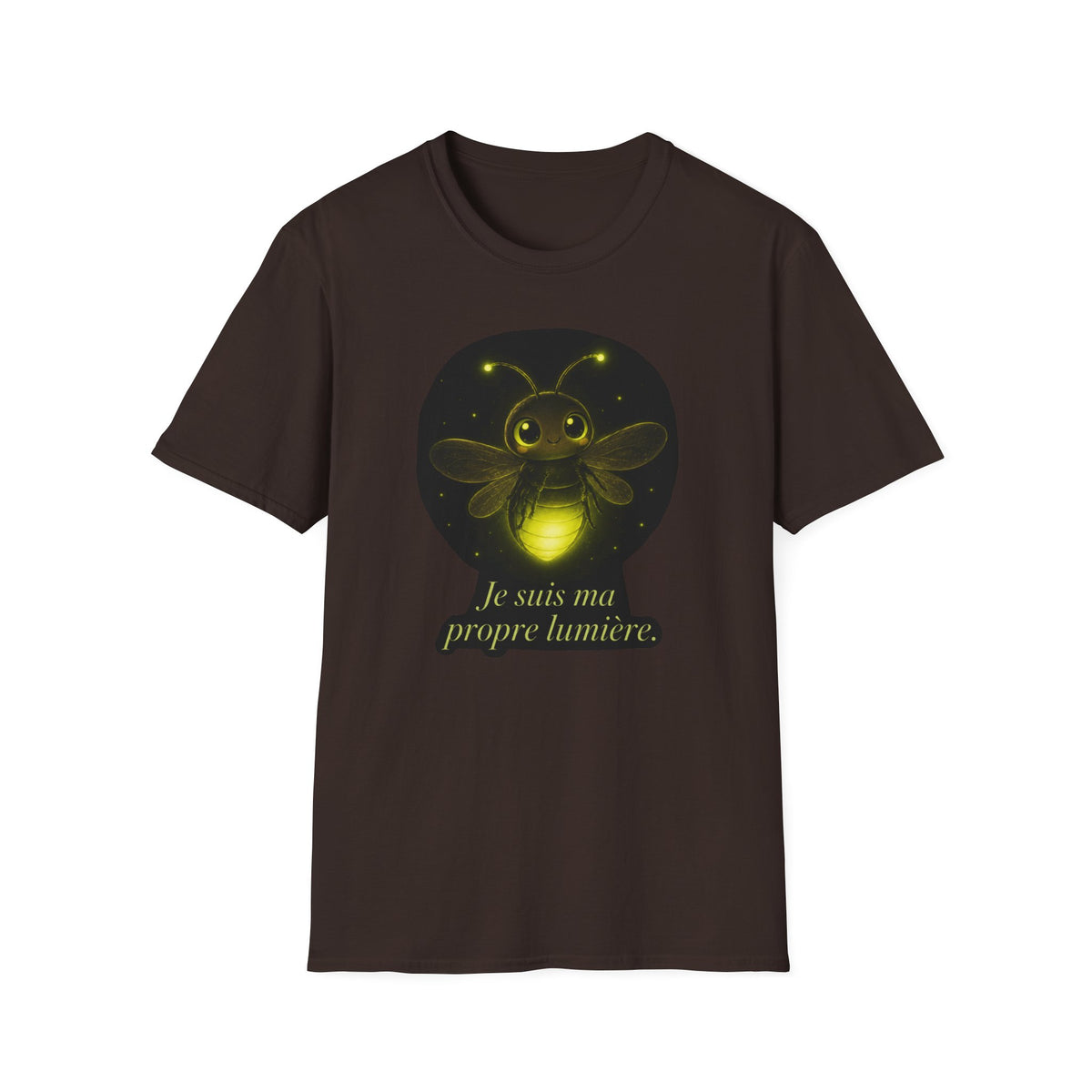 T-shirt Luciole lumineuse — Adorable insecte rayonnant avec inscription « Je suis ma propre lumière »