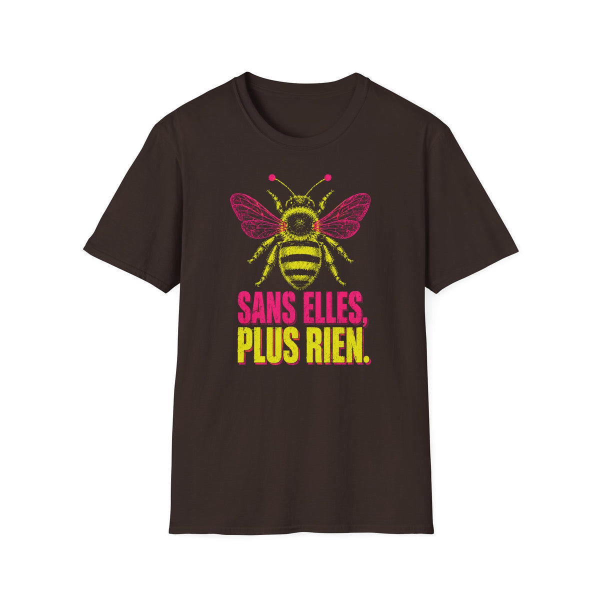 T-shirt graphique Abeille — « Sans elles, plus rien. » — T-shirt féministe en hommage aux pollinisatrices