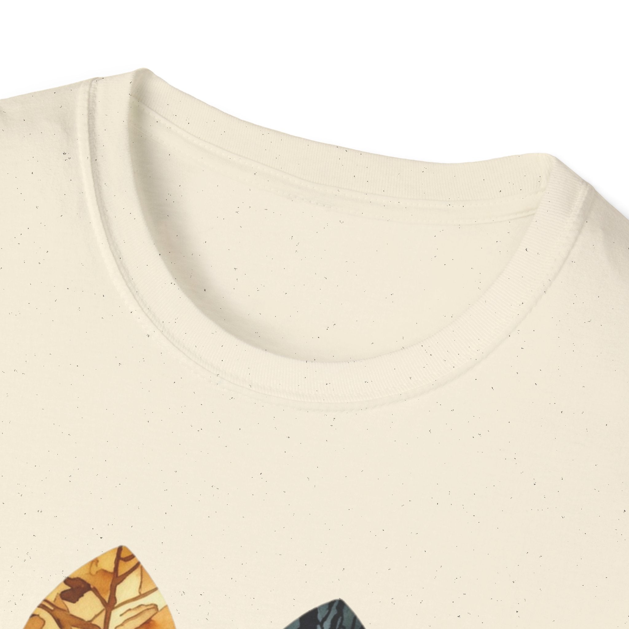 Nature Paw Print T-Shirt — Colorful Leaf & Stone Paw Design