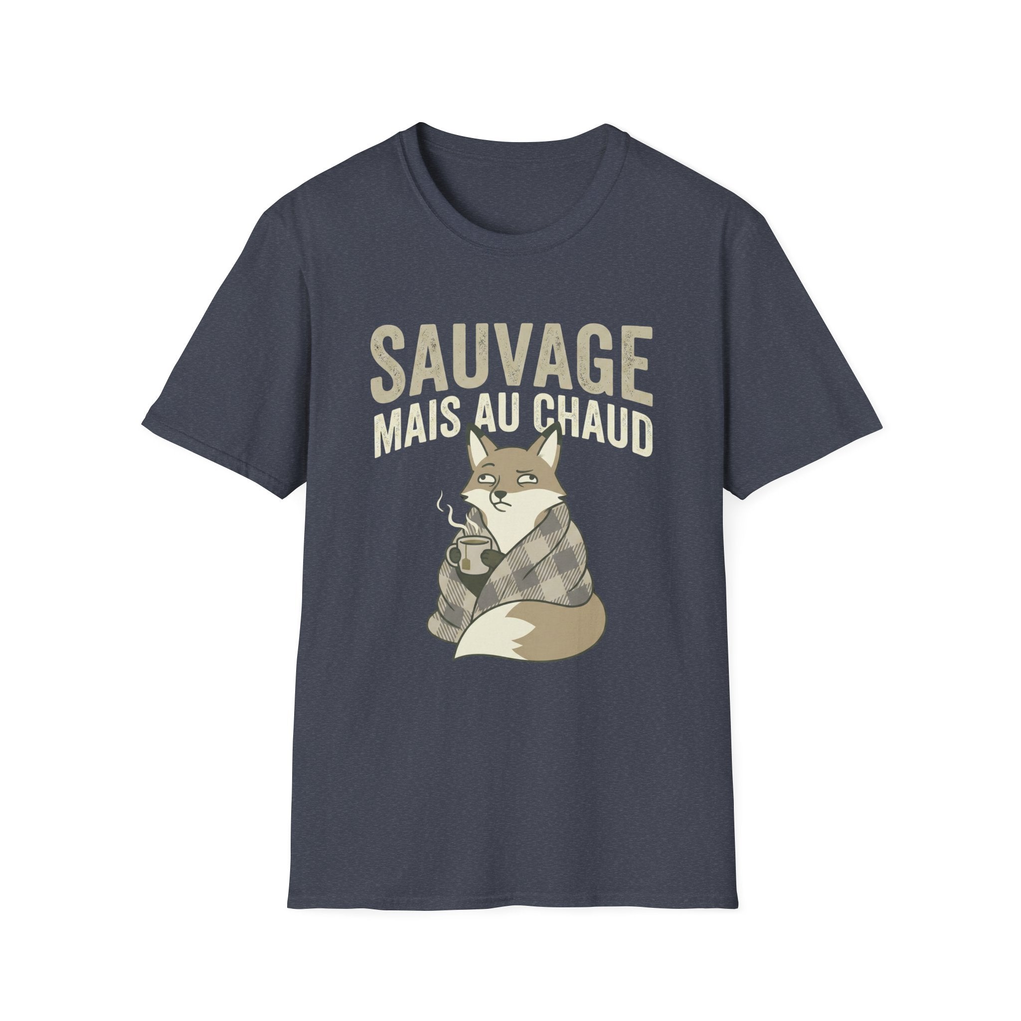 Sauvage Mais Au Chaud Fox T-Shirt — Cozy Vintage Fox Graphic Tee