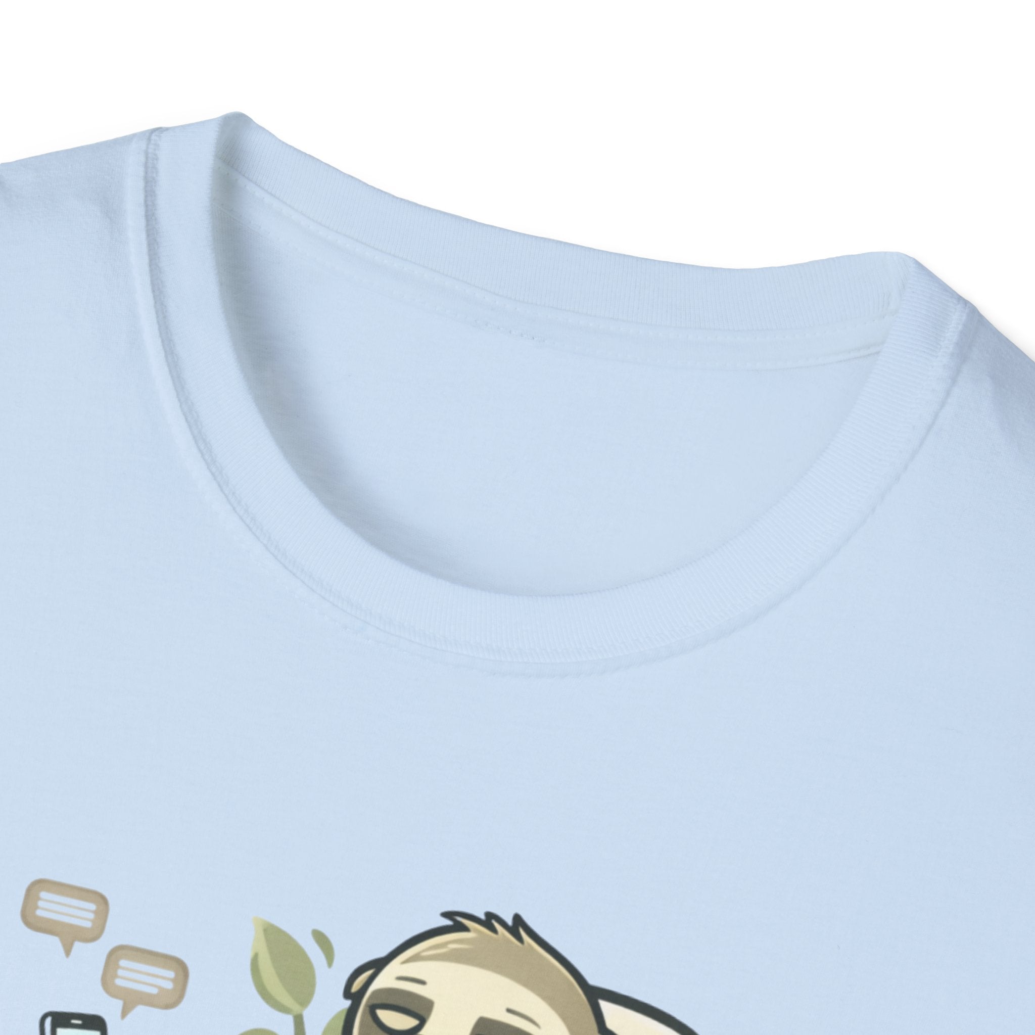 Sloth Eco T-Shirt — "Je sauve la planète demain" Cute Sustainable Vibe Tee