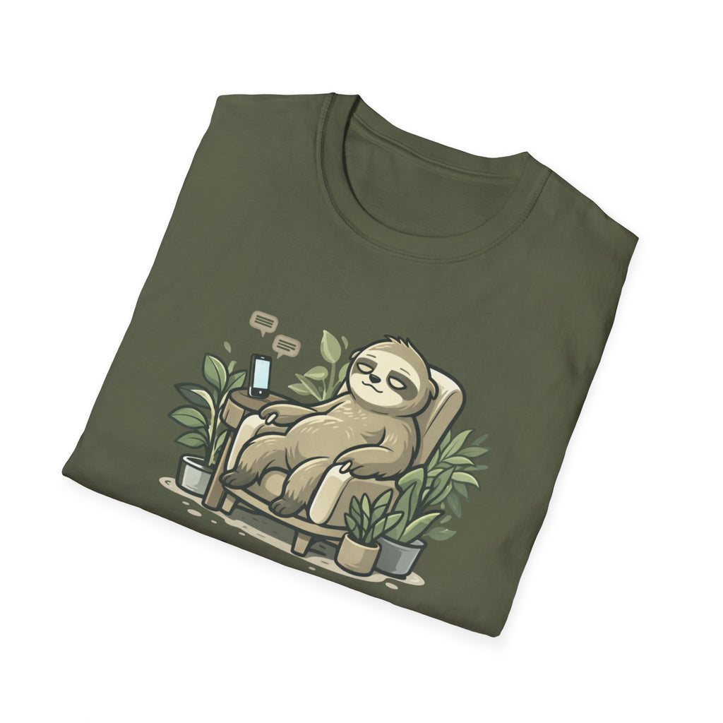 Sloth Eco T-Shirt — "Je sauve la planète demain" Cute Sustainable Vibe Tee
