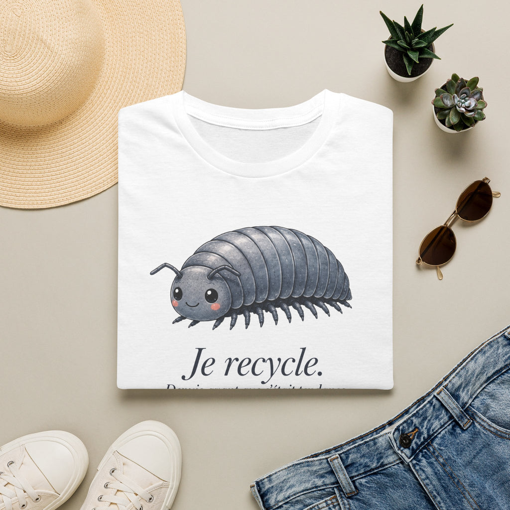 T-shirt Isopode « Je recycle. » — Adorable illustration sur le thème écologique