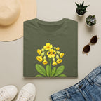 T-shirt — Motif floral de primevère jaune