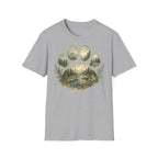 Wild Paw Landscape T-Shirt — Mountain Forest Paw Print Nature Tee